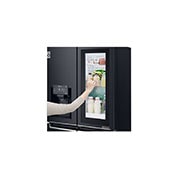 LG Multi-Door mit InstaView Door-in-Door ®  | Eis-, Crushed Ice- und Wasserspender | 508 Liter Kapazität | Energieeffizienzklasse F | Festwasseranschluss | Matte Black Stainless | GMX844MCKV, GMX844MCKV