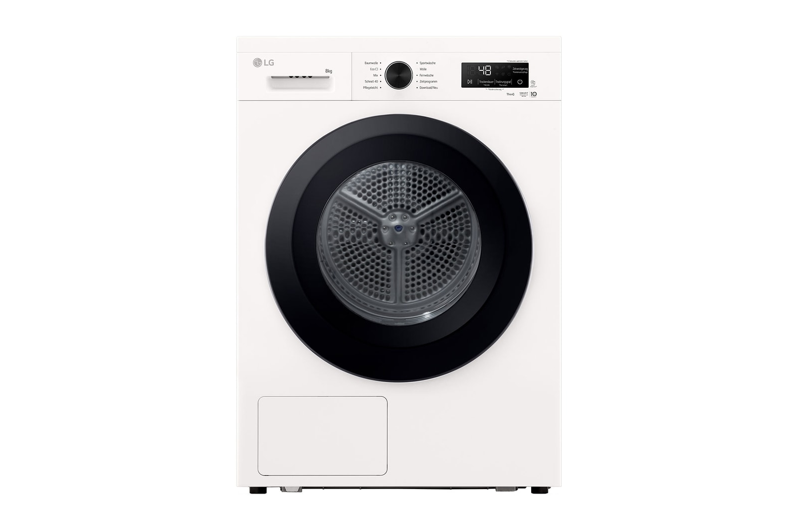 LG Trockner Essence White (EEK C, 8 kg) mit Wärmepumpentechnologie & selbstreinigendem Kondensator I RT80B3C, RT80B3C