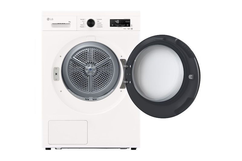 LG Trockner Essence White (EEK C, 8 kg) mit Wärmepumpentechnologie & selbstreinigendem Kondensator I RT80B3C, RT80B3C