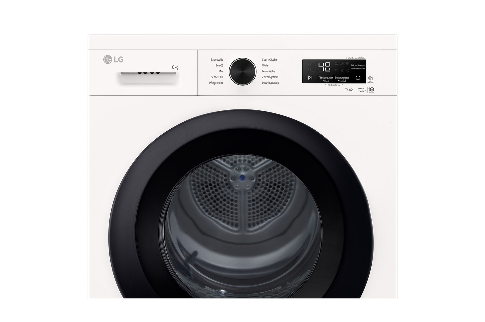 LG Trockner Essence White (EEK C, 8 kg) mit Wärmepumpentechnologie & selbstreinigendem Kondensator I RT80B3C, RT80B3C