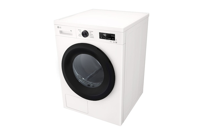 LG Trockner Essence White (EEK C, 8 kg) mit Wärmepumpentechnologie & selbstreinigendem Kondensator I RT80B3C, RT80B3C
