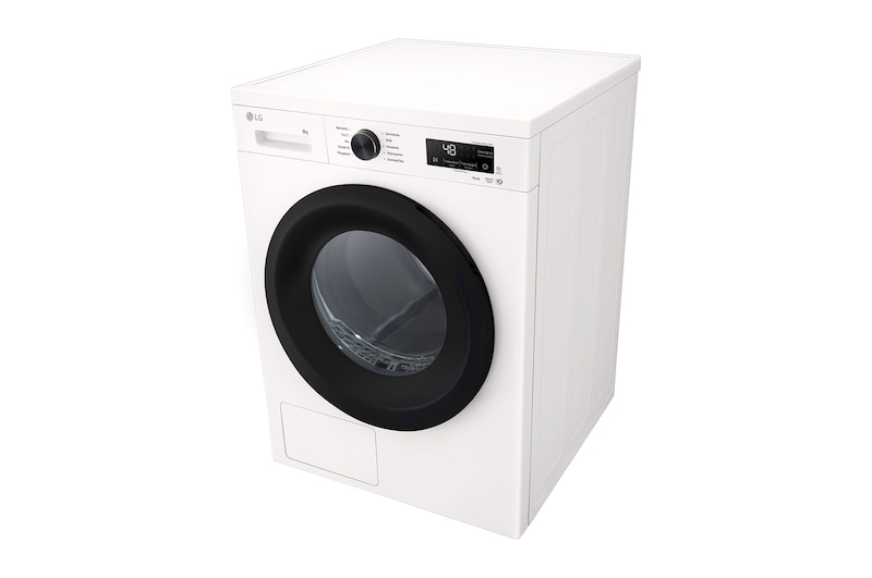 LG Trockner Essence White (EEK C, 8 kg) mit Wärmepumpentechnologie & selbstreinigendem Kondensator I RT80B3C, RT80B3C