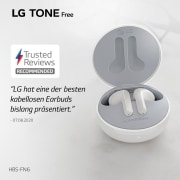 LG TONE Free FN6 | weiß | Wireless Earbuds mit MERIDIAN-Sound, HBS-FN6 White