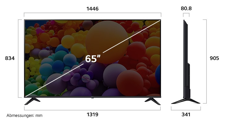 65ut73006la Dimension