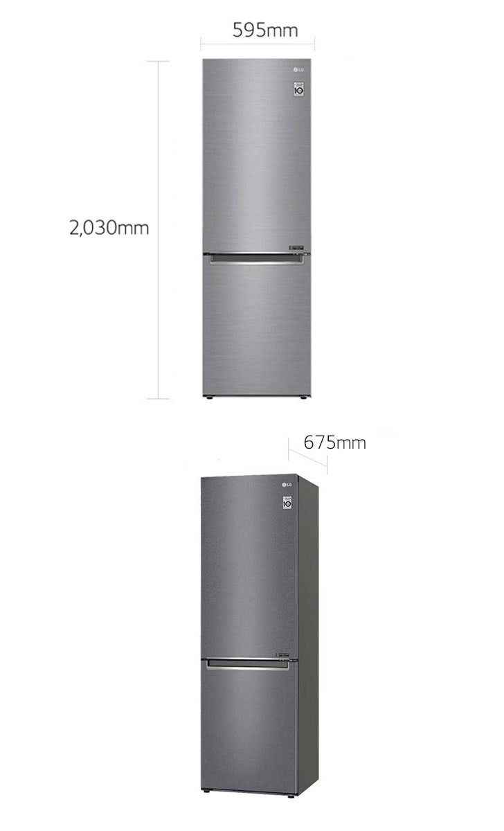 Kühl-Gefrierkombination | | 384 Liter Nutzinhalt No Frost - DE Total | LG LINEARCooling™ | GBB72PZEXN