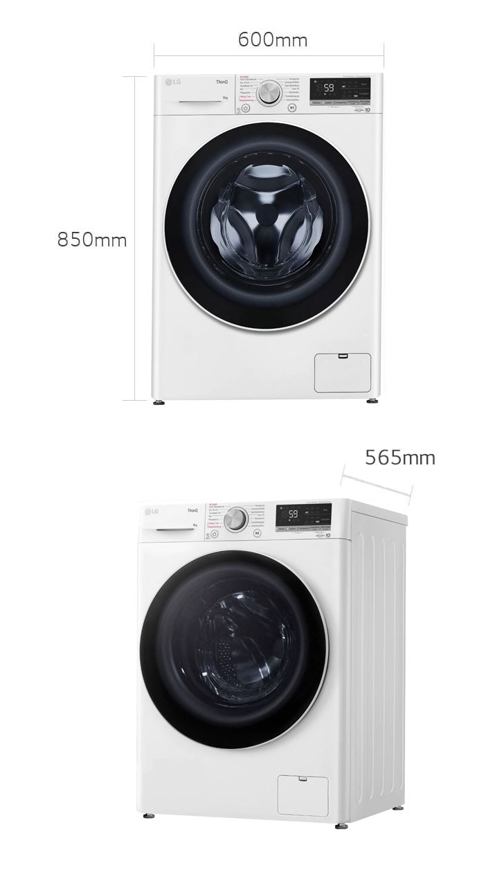 LG Waschmaschine mit 9 LG | | kg DE Kapazität F4WV7090
