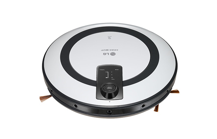 LG Roboterstaubsauger in Weiss-Grau mit einer integrierten Kamera, Anti-Stoßkontrolle und 3 Reinigungsprogrammen, VR5943L