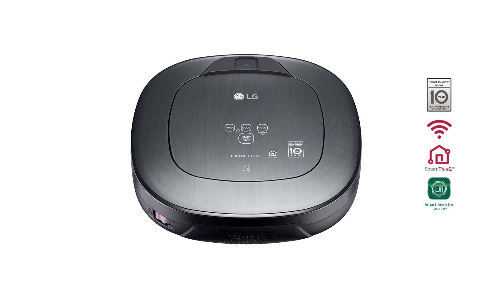 LG  HomBot Square mit Home View™ und Home Guard™, intelligente Reinigung und Raumüberwachung, VRH950MSPCM