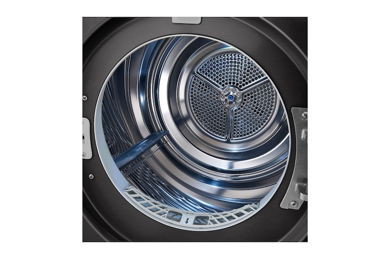 LG Trockner Schwarz (C, 8 kg) mit Dual Inverter Wärmepumpentechnologie & selbstreinigendem Kondensator I RT80V9B, RT80V9B