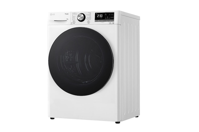 LG Trockner Weiß (EEK C, 8 kg) mit Dual Inverter Wärmepumpentechnologie & selbstreinigendem Kondensator I RT80V9W, RT80V9W