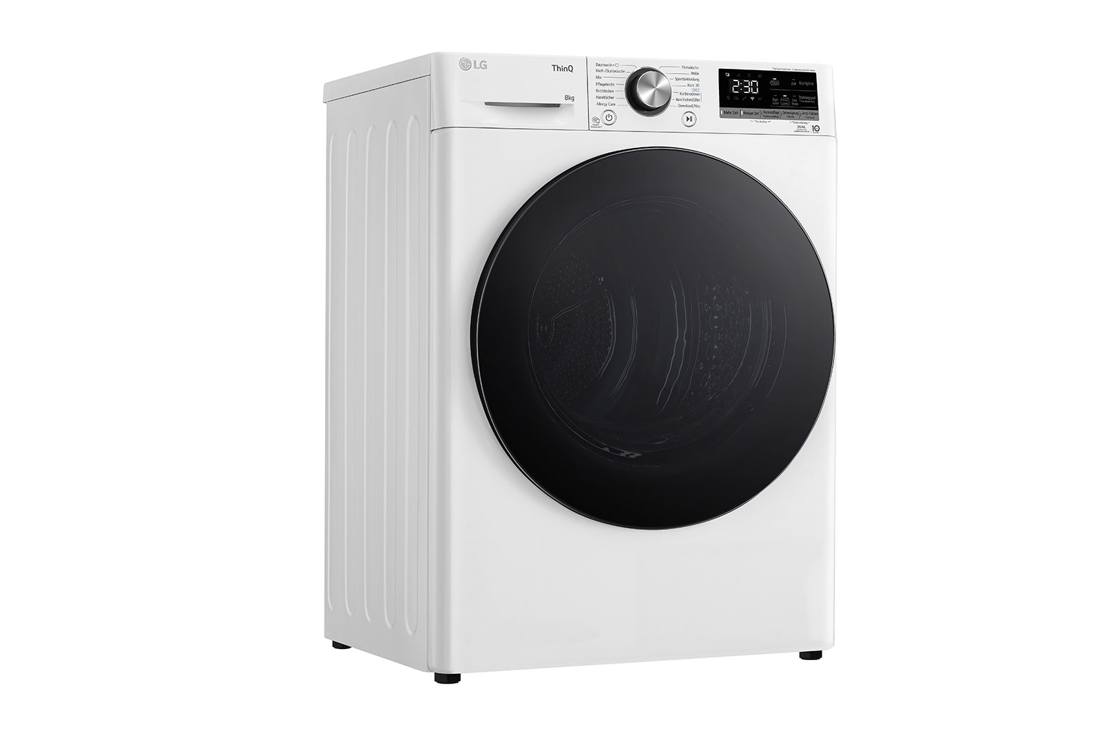 LG Trockner Weiß (A+++, 8 kg) mit Dual Inverter Wärmepumpentechnologie & selbstreinigendem Kondensator I RT80V9W, RT80V9W