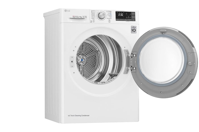 LG Trockner (8 kg, EEK A+++) mit Dual Inverter Wärmepumpentechnologie & selbstreinigendem Kondensator | RT8DIH1Q, RT8DIH1Q