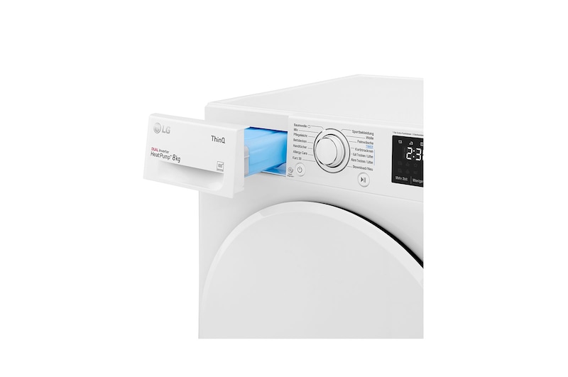 LG Trockner | Energieeffizienzklasse* A+++ | mit Dual Inverter Wärmepumpentechnologie und autoreinigendem Kondensator bis zu 8 kg Fassungsvermögen, RT8DIHP