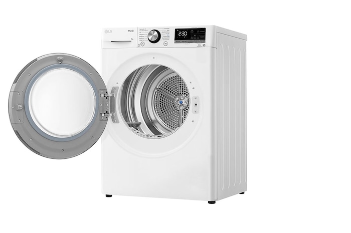 LG Trockner Weiß (EEK C, 9 kg) mit Dual Inverter Wärmepumpentechnologie & selbstreinigendem Kondensator I RT90V9W, RT90V9W