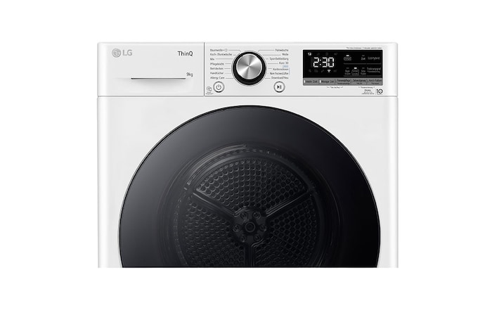 LG Trockner Weiß (EEK C, 9 kg) mit Dual Inverter Wärmepumpentechnologie & selbstreinigendem Kondensator I RT90V9W, RT90V9W