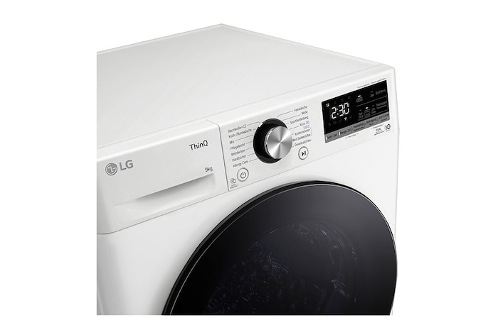 LG Trockner Weiß (EEK C, 9 kg) mit Dual Inverter Wärmepumpentechnologie & selbstreinigendem Kondensator I RT90V9W, RT90V9W