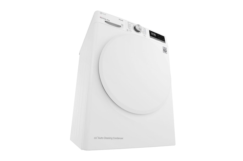 LG Trockner mit Dual Inverter Wärmepumpentechnologie | Automatisch selbstreinigender Kondensator | 8 kg Fassungsvermögen | Wi-Fi-Funktion | Energieeffizienzklasse A++, V3RT8