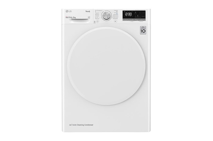 LG Trockner Weiß (D, 8 kg) mit Dual Inverter Wärmepumpentechnologie & selbstreinigendem Kondensator I V3RT8N, V3RT8N