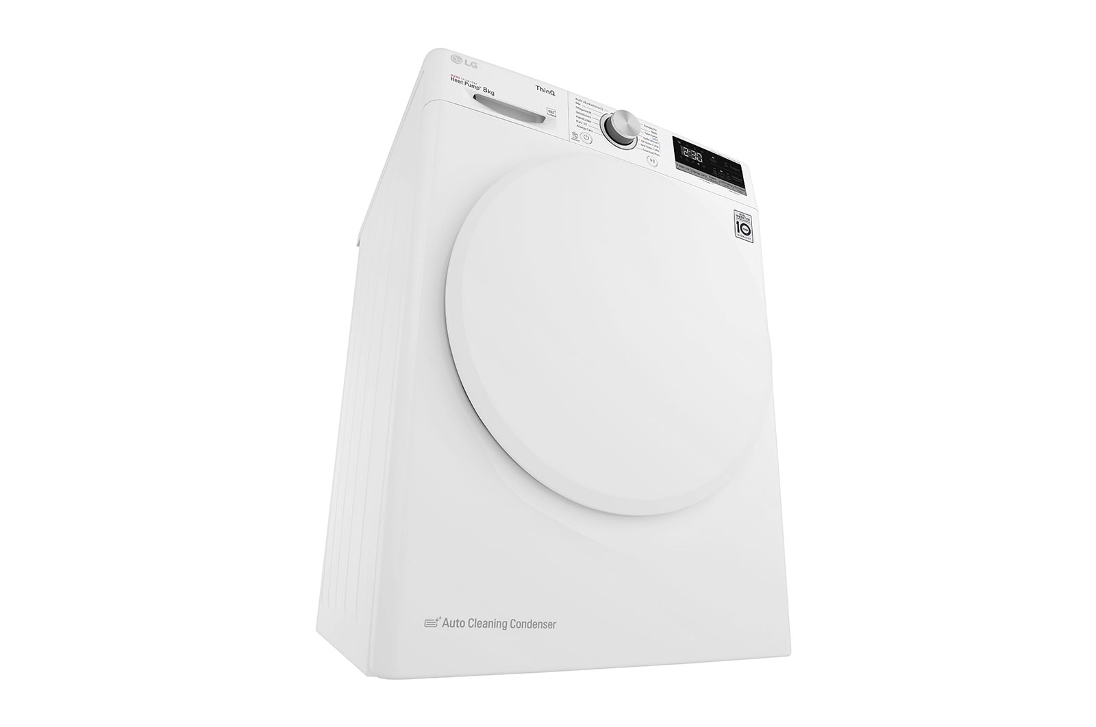 LG Trockner Weiß (D, 8 kg) mit Dual Inverter Wärmepumpentechnologie & selbstreinigendem Kondensator I V3RT8N, V3RT8N