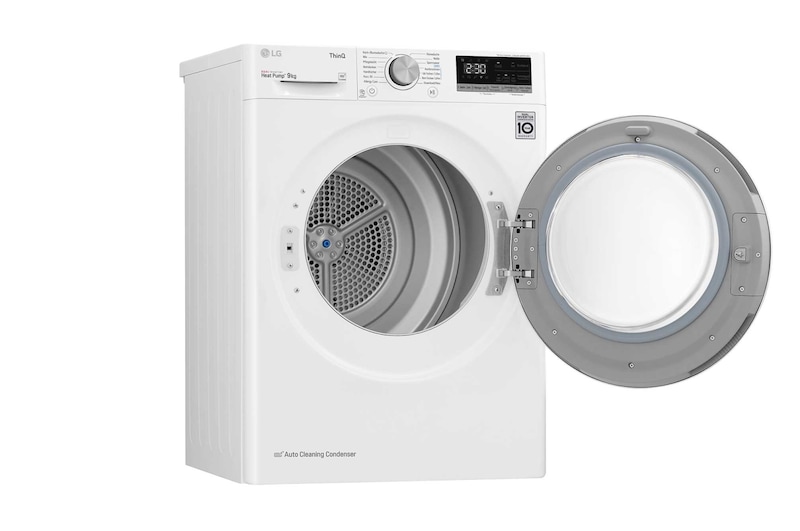 LG Trockner mit Dual Inverter Wärmepumpentechnologie & Sicherheitsglastür | Automatisch selbstreinigender Kondensator | 9 kg Fassungsvermögen | Wi-Fi-Funktion | Energieeffizienzklasse A++, V5RT9