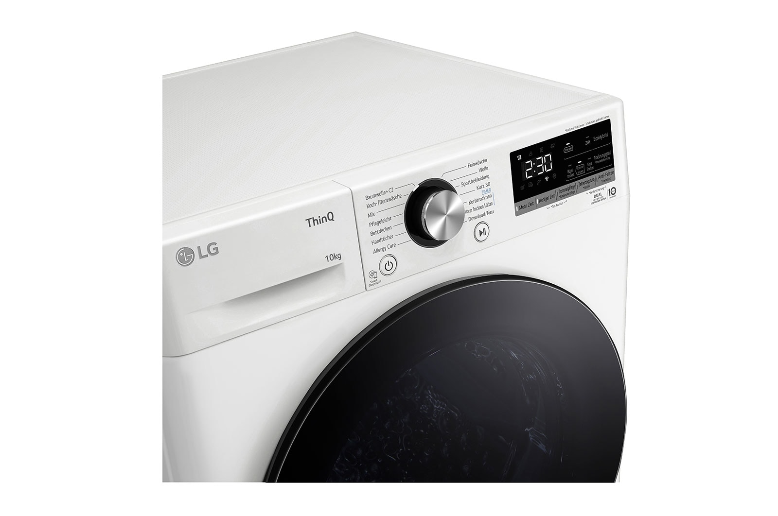 LG Trockner Weiß (A+++, 10 kg) mit Dual Inverter Wärmepumpentechnologie & selbstreinigendem Kondensator I V9AYXT, V9AYXT