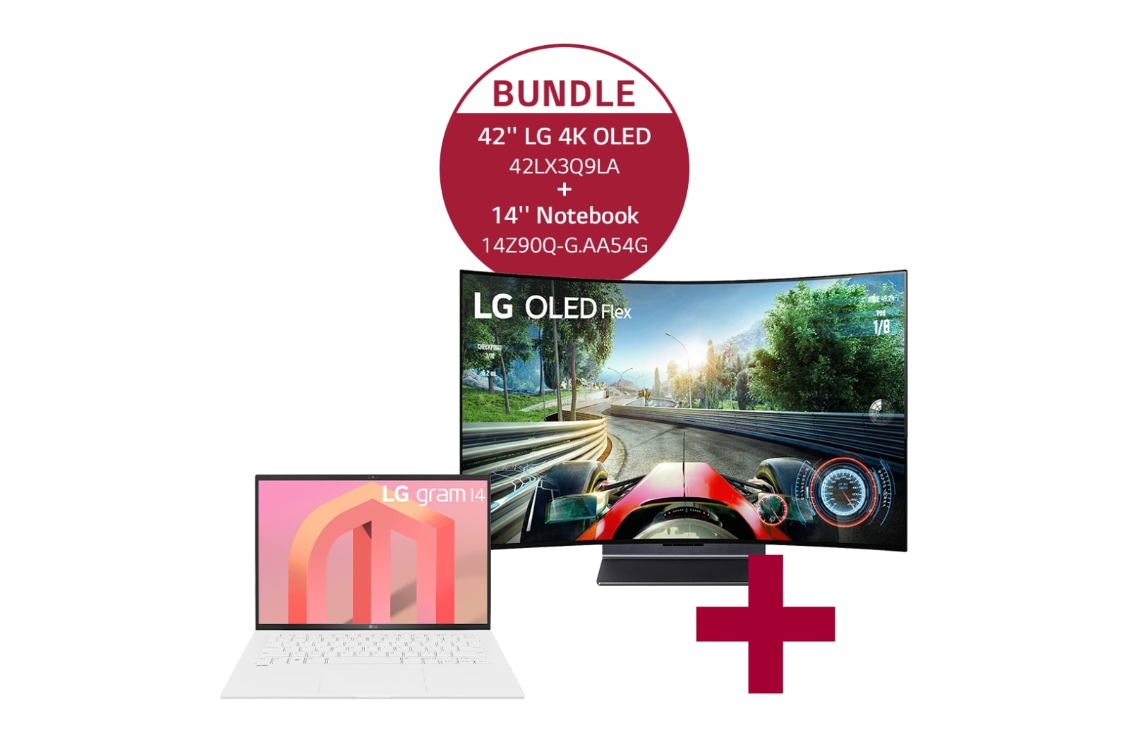 LG 42LX3Q9LA 42'' LG 4K OLED Flex & 14'' Notebook mit Windows 11 Home | Intel® Core™ i5 Prozessor | 16GB LPDDR5 RAM | 512GB SSD | 72-WH-Akku | 14Z90Q-G.AA54G, 42LX3Q9LA.14Z90Q