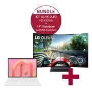 LG 42LX3Q9LA 42'' LG 4K OLED Flex & 14'' Notebook mit Windows 11 Home | Intel® Core™ i5 Prozessor | 16GB LPDDR5 RAM | 512GB SSD | 72-WH-Akku | 14Z90Q-G.AA54G, 42LX3Q9LA.14Z90Q