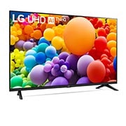 Nahaufnahme der Oberkante des LG UHD TV UT80