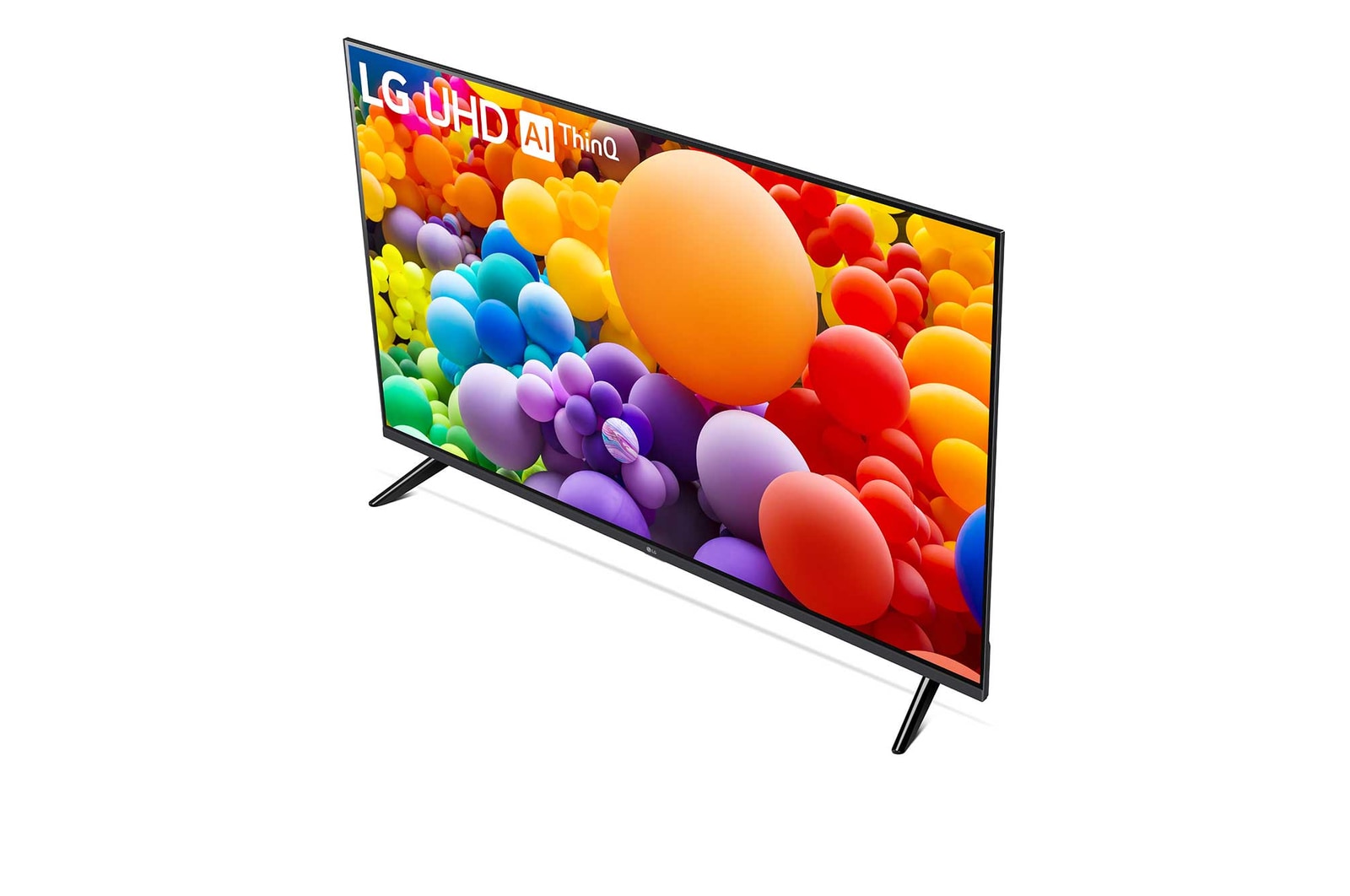 Nahaufnahme der Oberkante des LG UHD TV UT80