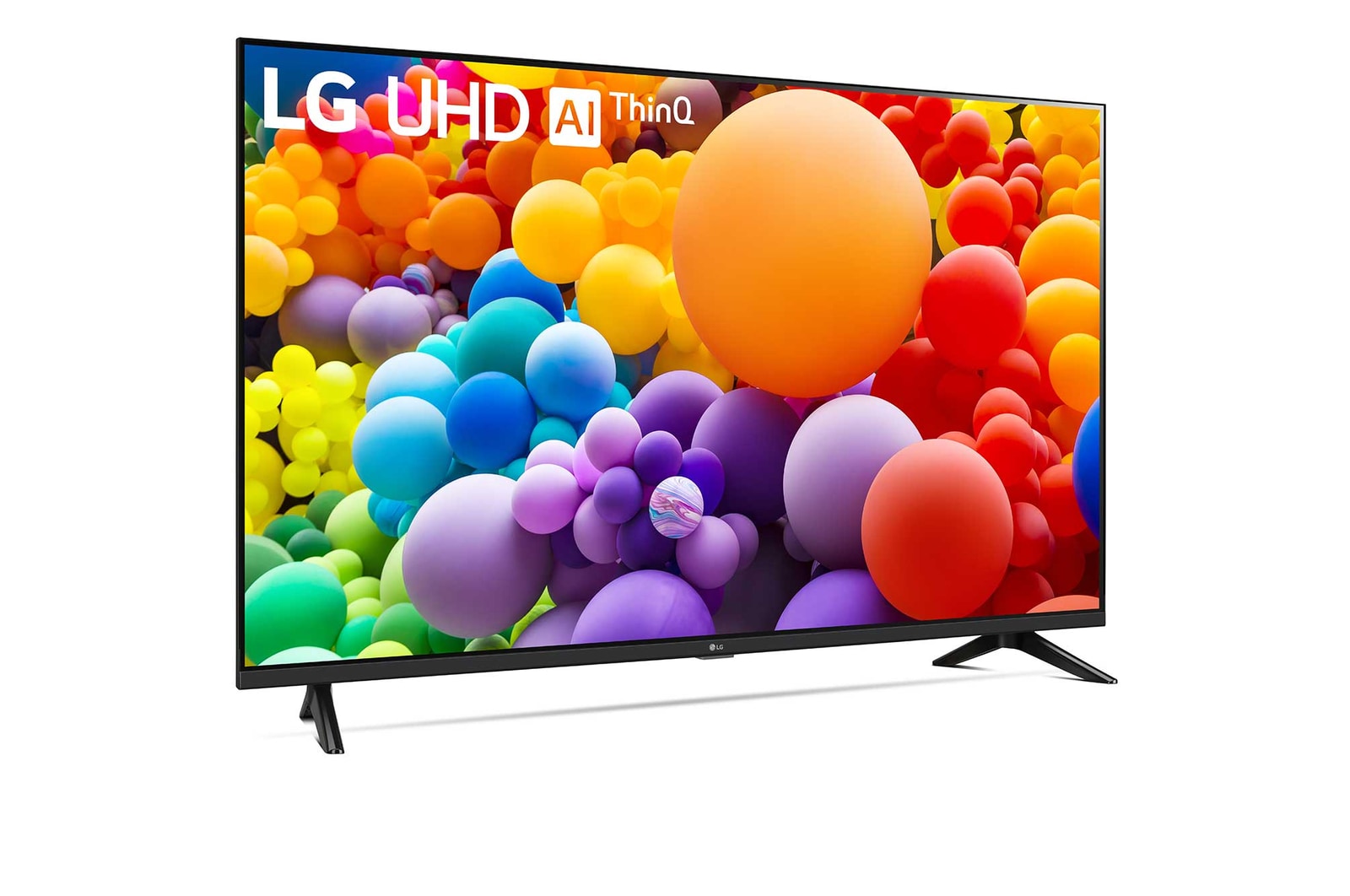 Nahaufnahme der Oberkante des LG UHD TV UT80