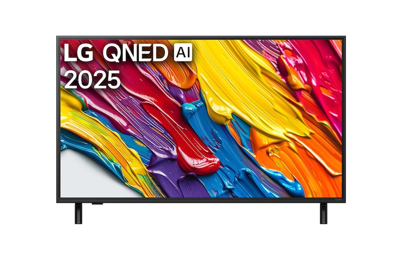 Vorderseite von 43 Zoll LG QNED evo AI QNED87 MiniLED 4K Smart TV 43QNED87A6D