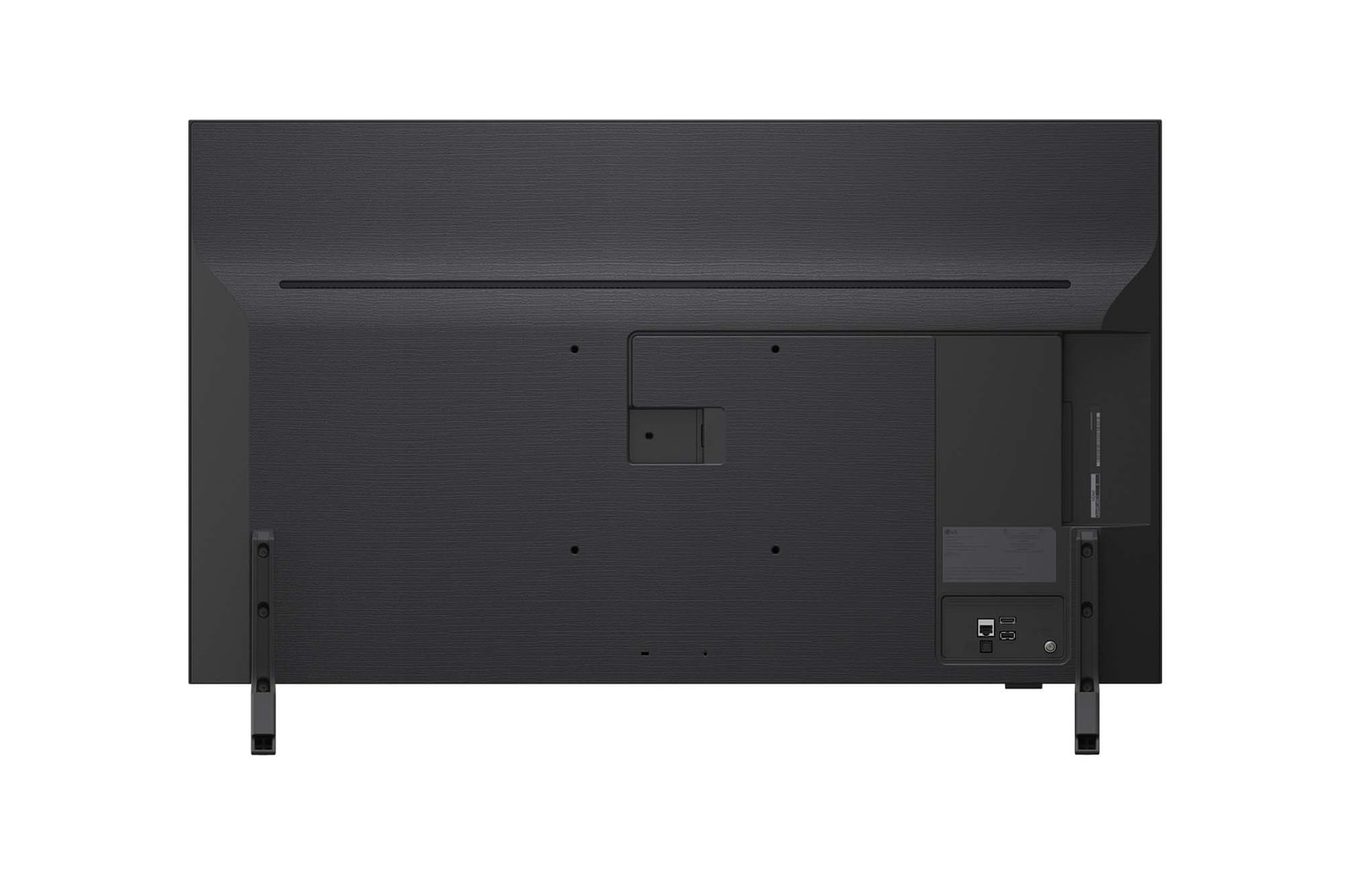 Rückansicht des LG QNED evo TV