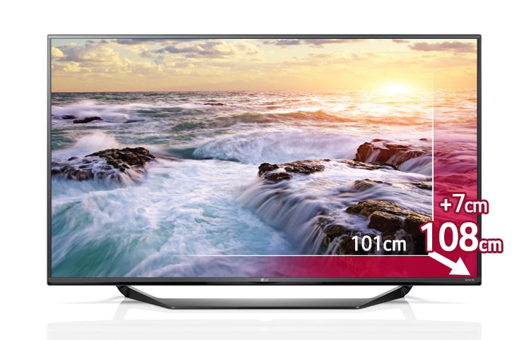LG Smart TV mit 108 cm (43 Zoll) Bildschirmdiagonale, Ultra HD-Auflösung, 4K-IPS-Panel und Ultra Slim Design , 43UF675V