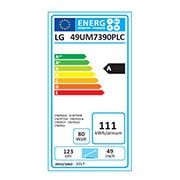 LG 49″ UHD 4K TV - Energieeffizienzklasse A (Spektrum: A+++ bis D), 49UM7390PLC