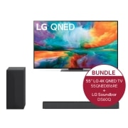 LG 55'' LG 4K QNED TV QNED81 & 2.1 Dolby Atmos® Soundbar mit 300 Watt | kabelloser Subwoofer, 55QNED816RE.DS60Q