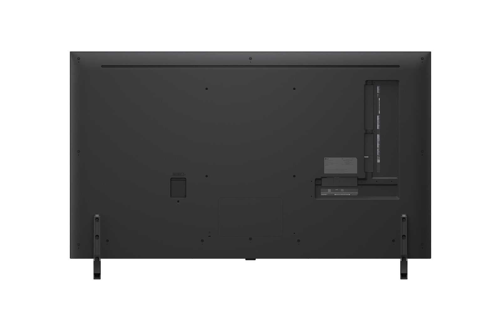 Rückansicht des LG QNED evo TV