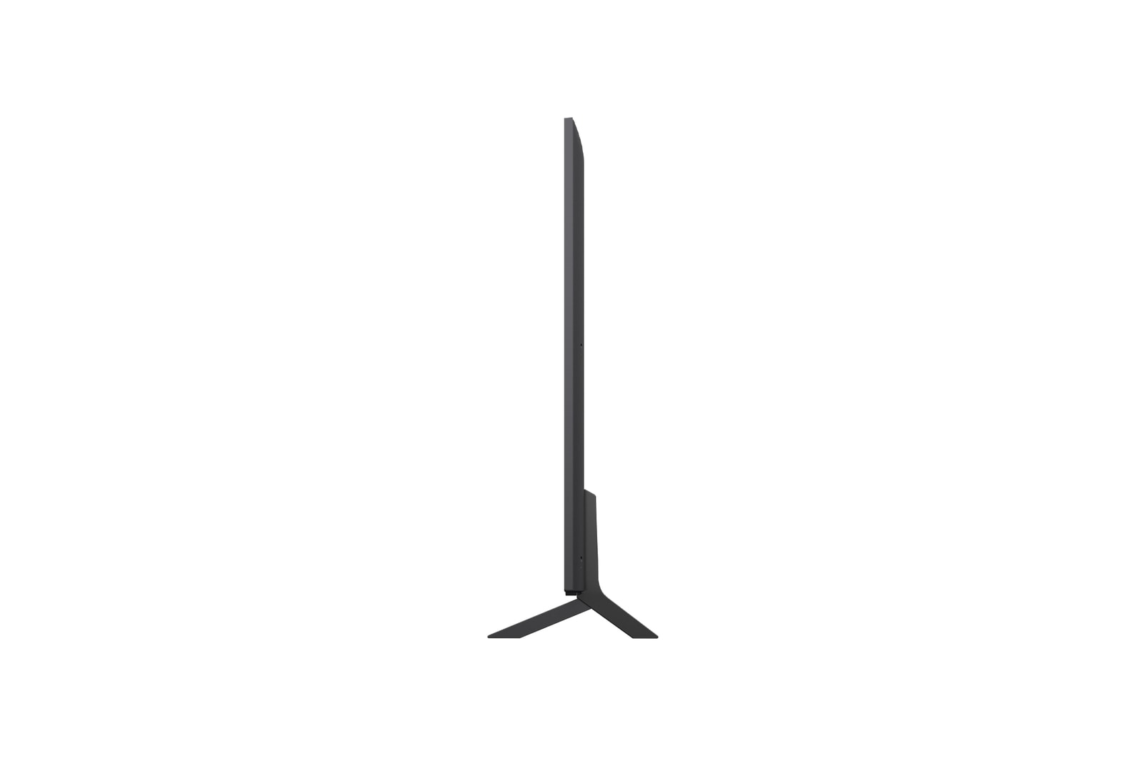 Seitenansicht von links des LG QNED evo TV