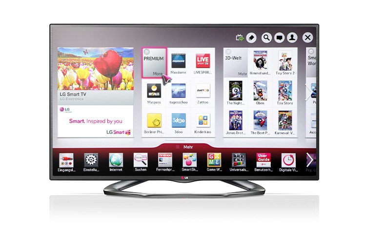 LG CINEMA 3D-TV mit 80 cm (32 Zoll) Bildschirmdiagonale, Smart TV und Magic Remote ready , 32LA6208