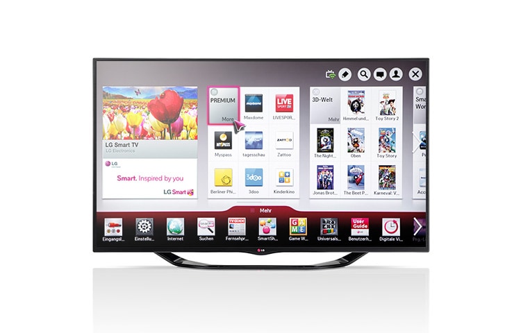 LG CINEMA 3D Smart TV mit 152 cm (60 Zoll) Bildschirmdiagonale, elegantem Standfuß und Magic Remote , 60LA7408