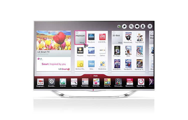 LG CINEMA 3D Smart TV mit 119 cm (47 Zoll) Bildschirmdiagonale, CINEMA SCREEN-Design und Magic Remote , 47LA7408