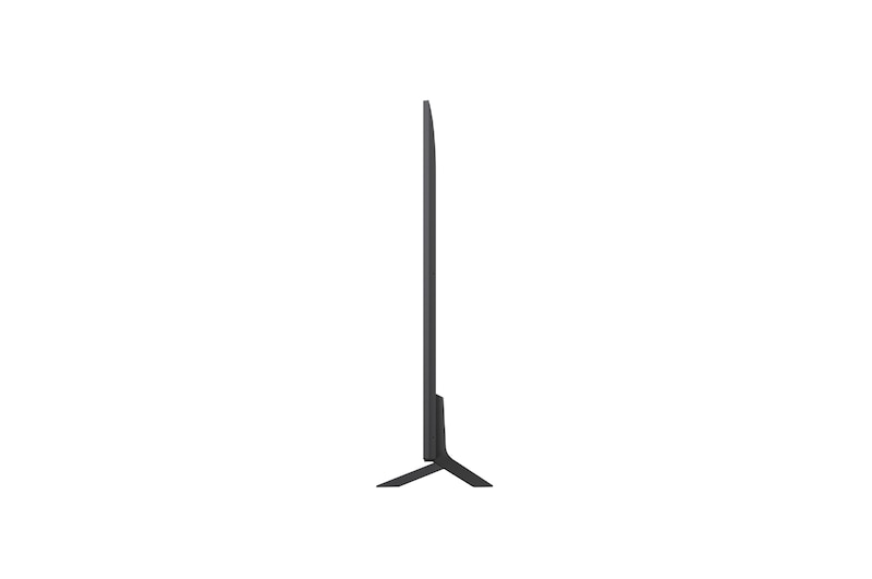 Seitenansicht von links des LG QNED evo TV