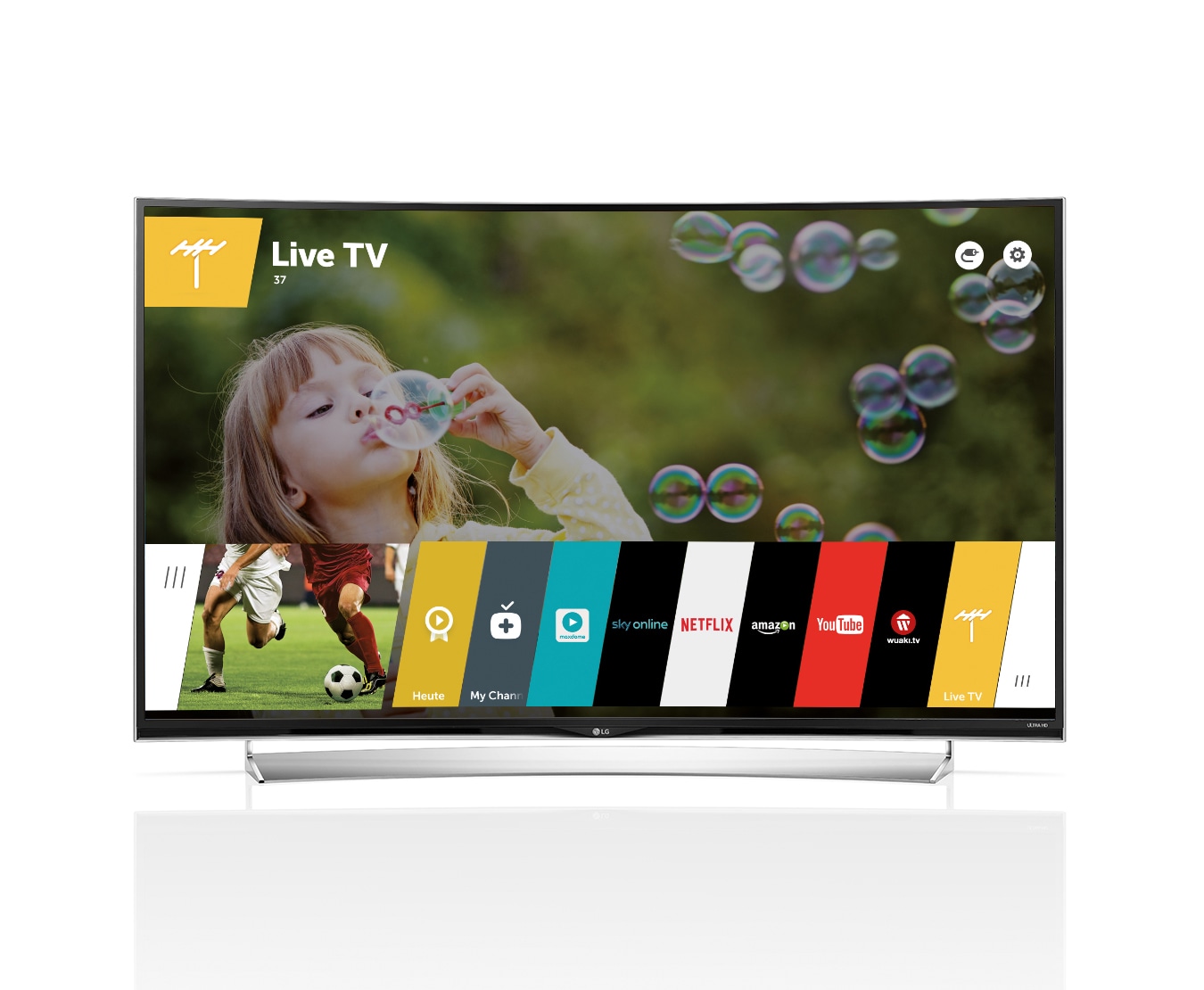 LG 4K Curved LCD TV mit 164 cm (65 Zoll) Bildschirmdiagonale, webOS 2.0, Magic Remote und Ultra HD-Auflösung , 65UG8709