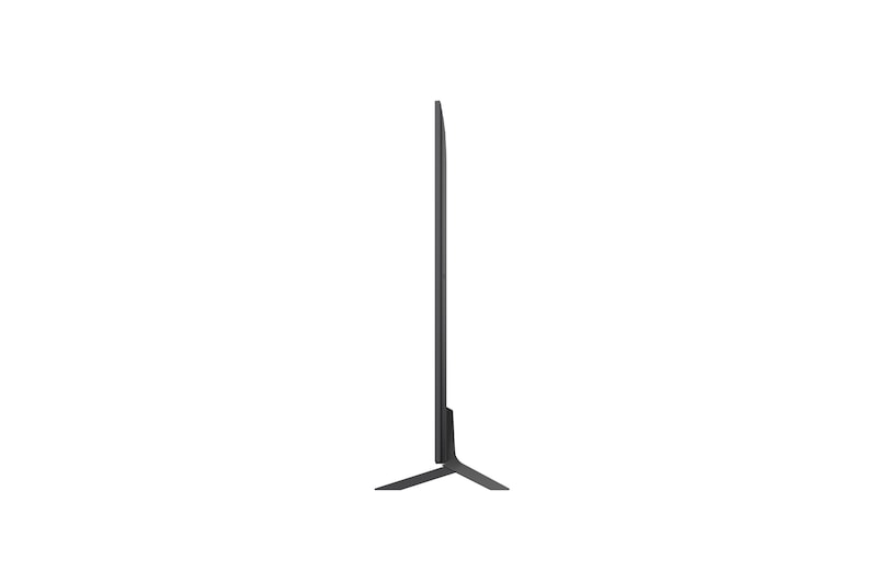 Seitenansicht von links des LG QNED evo TV