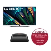 LG 75" LG 4K Smart UHD TV UR81 & LG XBOOM Go DXG9Q, 75UR81006LJ.DXG9QBK