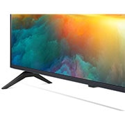 Nahaufnahme der Oberkante des LG QNED TV, 43QNED776RB