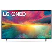 Ansicht der Vorderseite des LG QNED TV, 50QNED776RB mit Text LG QNED und 2024 auf dem Bildschirm