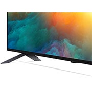 Nahaufnahme der Oberkante des LG QNED TV, 43QNED776RB