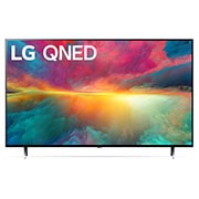 Ansicht der Vorderseite des LG QNED TV, 43QNED776RB mit Text LG QNED und 2024 auf dem Bildschirm