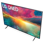 Nahaufnahme der Oberkante des LG QNED TV, 43QNED776RB