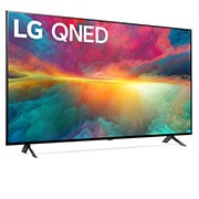 Leicht abgewinkelte Seitenansicht des LG QNED TV, 65QNED776RB